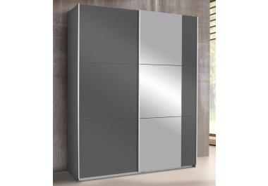 Kleiderschrank Grau