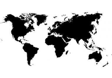 Wandtattoo Weltkarte